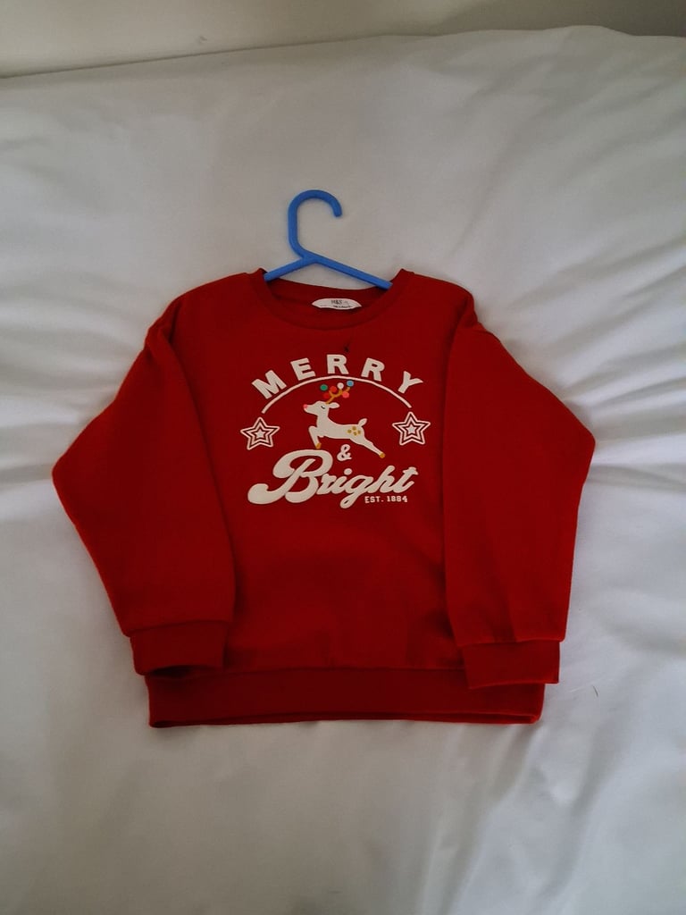 image for Girls unworn m&s xmas jumper