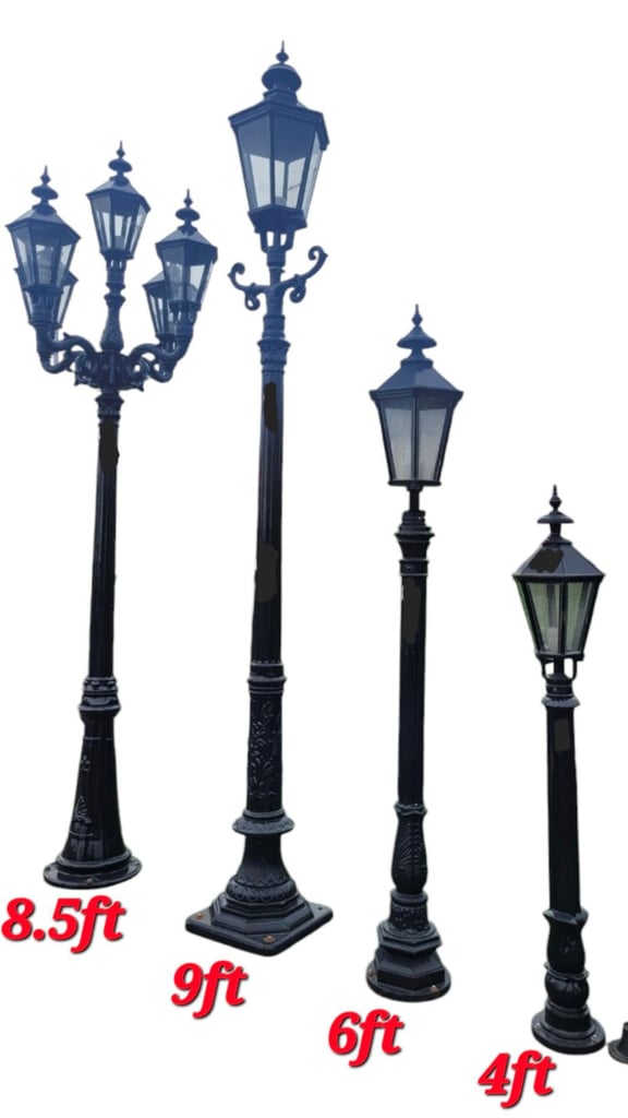 image for New Cast aluminium garden lamps lights