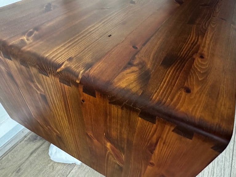 Handmade wooden TV unit cabinet with Japanese style joints