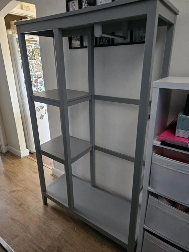 image for grey open wardrobe storage unit with DELIVERY