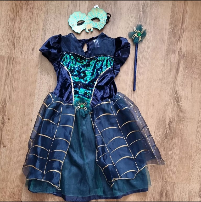 Spider witch halloween costume age 9-10 years