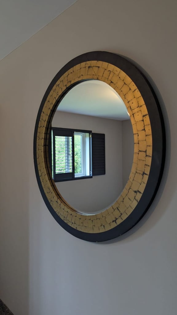 Large Black / Gold Mirror 1100mm / 110cm x 3cm 