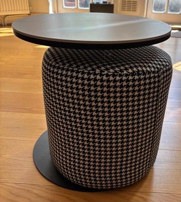 image for Set of Compact Side Tables with Integrated Pouf Stools 