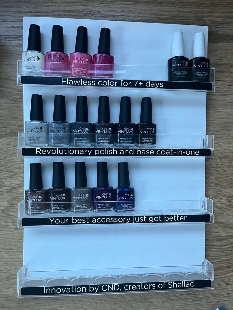 CND VINYLUX DISPLAY KIT WALL RACK START UP SET