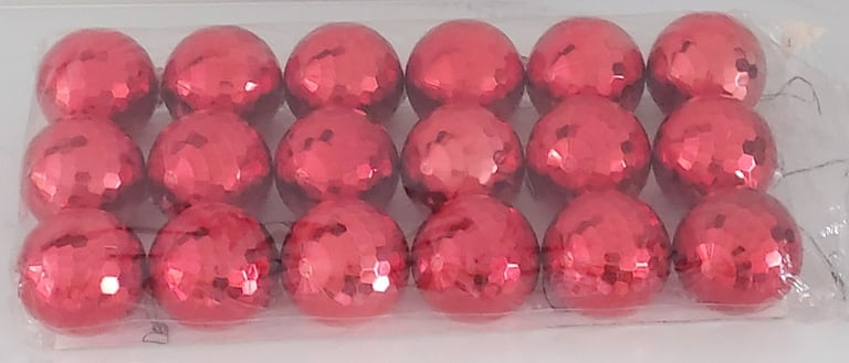 18 Red Shatterproof Christmas Tree Ornaments