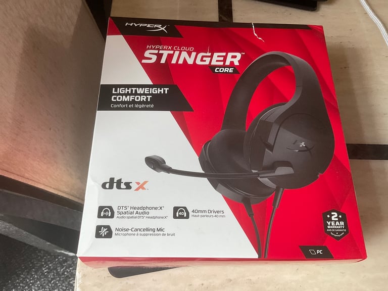 Brand new HyperX CloudStinger Core Gaming headset for PC, PS5, PS4,£20