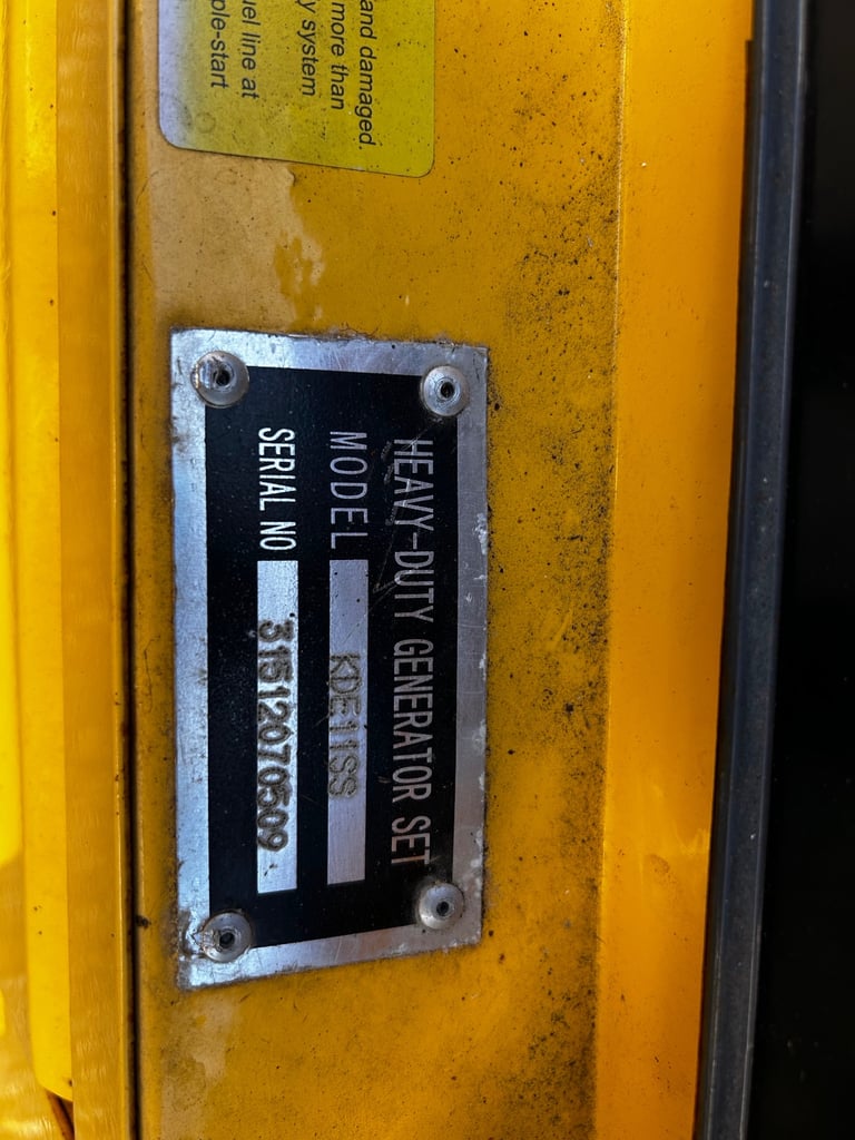 KIPOR KDE11SS DIESEL GENERATOR 