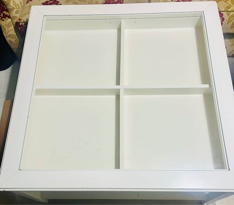 image for Glass Coffee Table with Drawers (Square)
