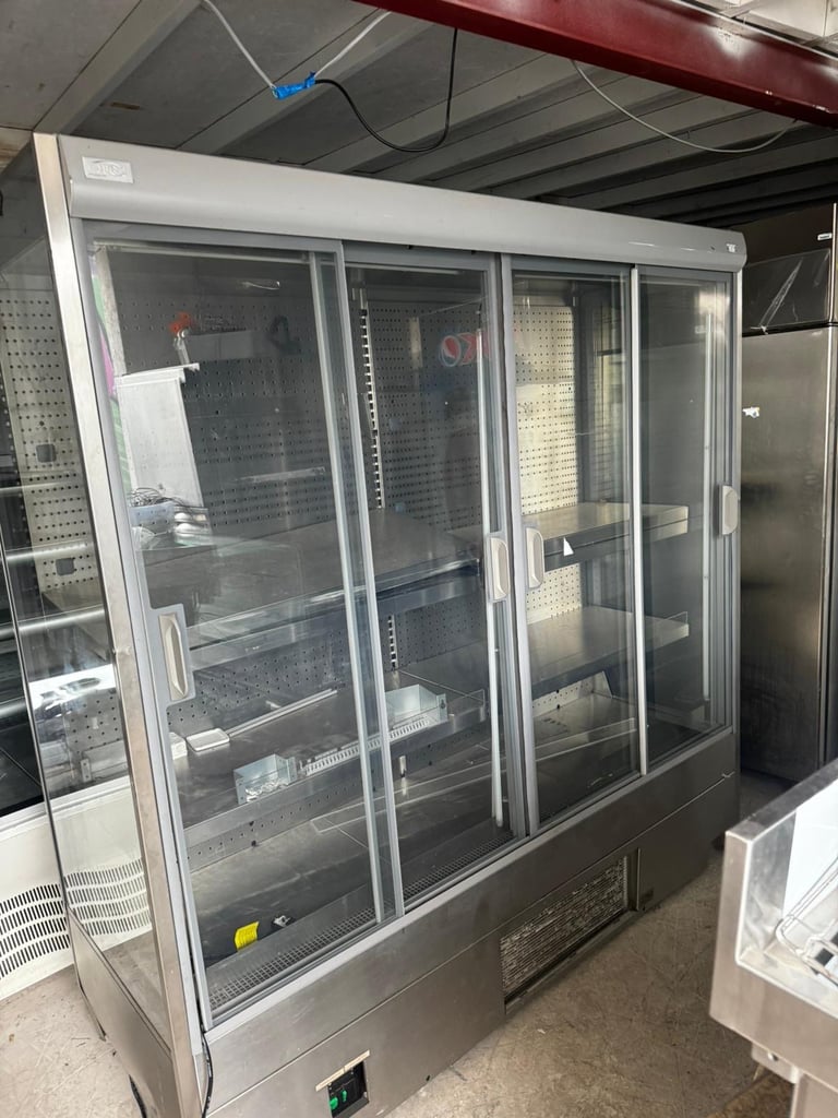Commercial drinks fridges sliding doors like new cafe shop restaurant 