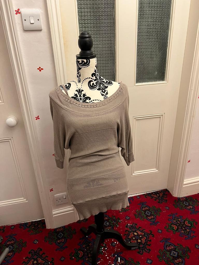 image for Stone 2-in-1 spaghetti top with scooped neck tunic jumper 