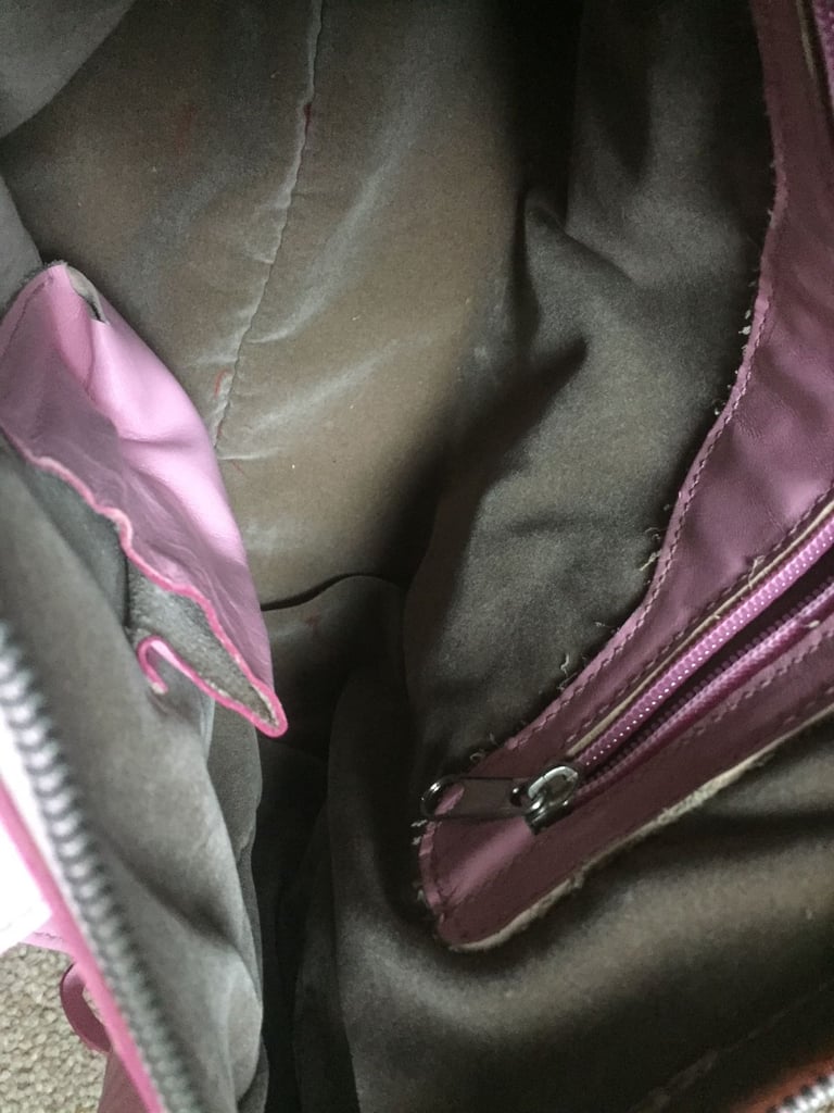 BRAND NEW large baby pink leather handbag by Prego