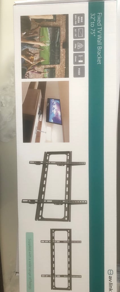 Universal Fixed Tv wall mount bracket fits 32 to 75 inch