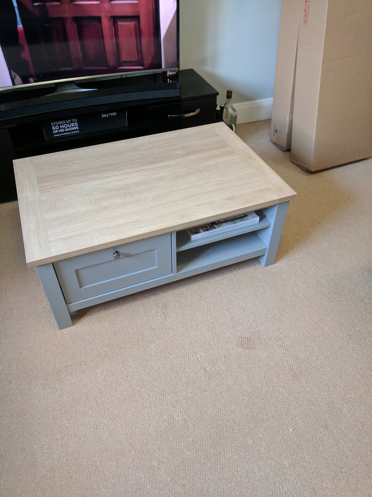 image for Coffee Table – Modern Oak & Grey Finish (Next Furniture)