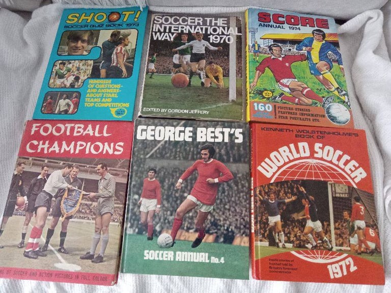 Job Lot Of 11 Rare Vintage Hardback Football / Soccer Annuals. 