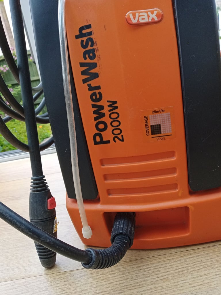 VAX Power Wash Pressure Washer with instructions. 2000W
