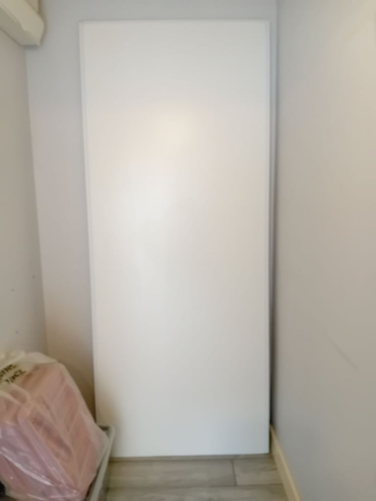 2 Sliding white wardrobe doors Free to collector 