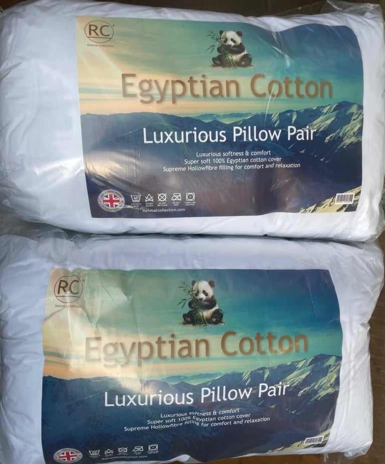 image for Pair of Egyptian Cotton Pillows 