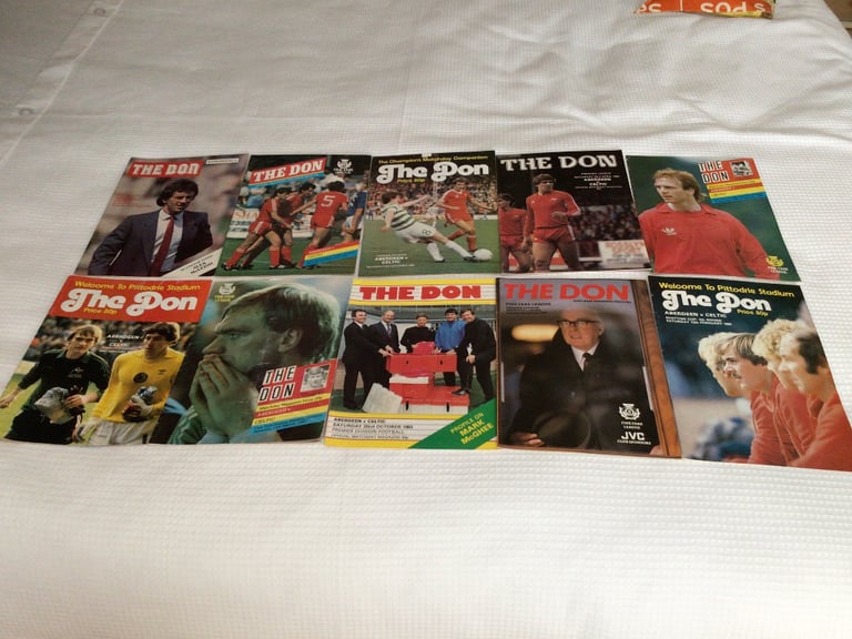 10 x Aberdeen v Celtic football programmes