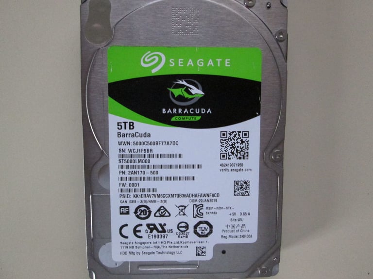 image for Seagate Baracuda 5TB Laptop HDD (ST5000LM000)