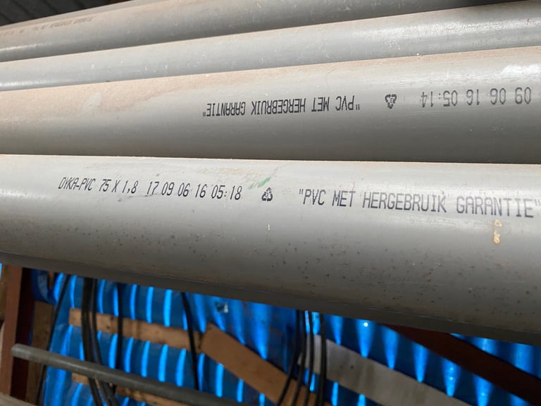 image for Pvc hergebruik  garantie pipe