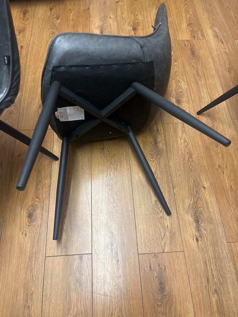 Faux leather dinning chairs 