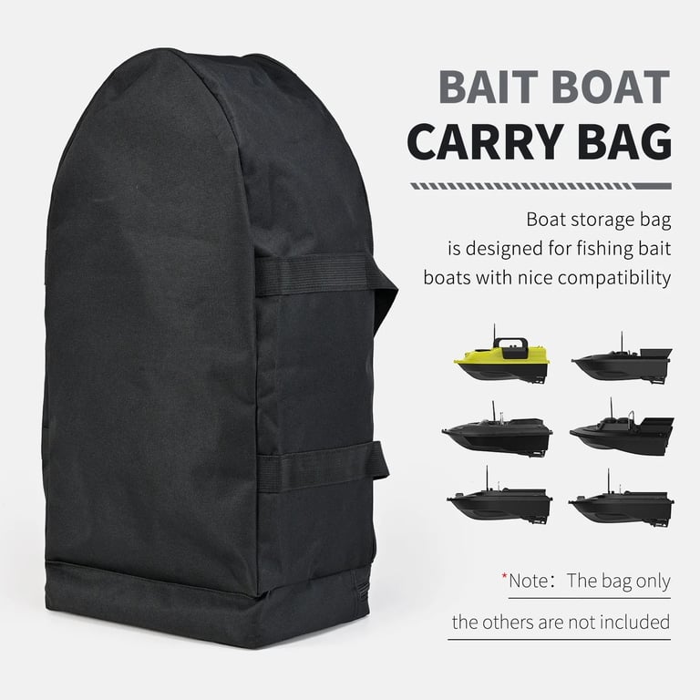 Black bait boat bag UK waterproof bait boat fishing storage heavy duty bag