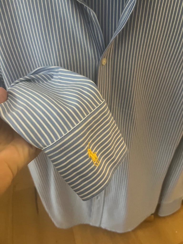 Ralph Lauren Blue Stripped shirt woman size S