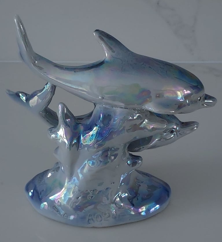 Ceramic Dolphin Figurine A024 16 cm Tall