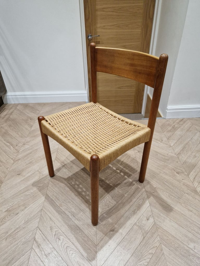 image for Danish Papercord Chair - Mid Century