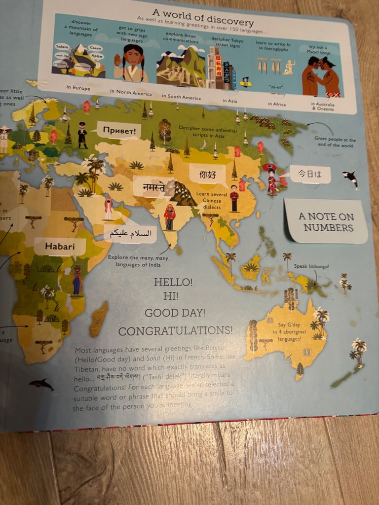 Hello World, hard cover, lift flap book, pick up only 