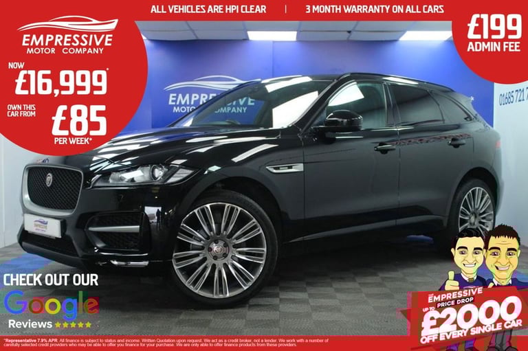 2019 69 JAGUAR F-PACE 2.0 D165 R-SPORT SUV 5DR DIESEL MANUAL EURO 6 (S/S) (163 P