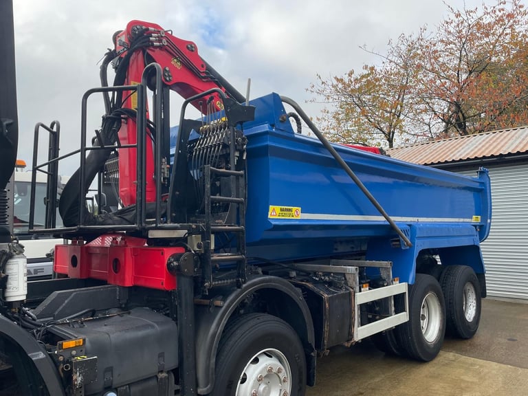 DAF CF 440 8x4 TIPPER GRAB LORRY EURO 6 PALFINGER EPSILON CRANE 