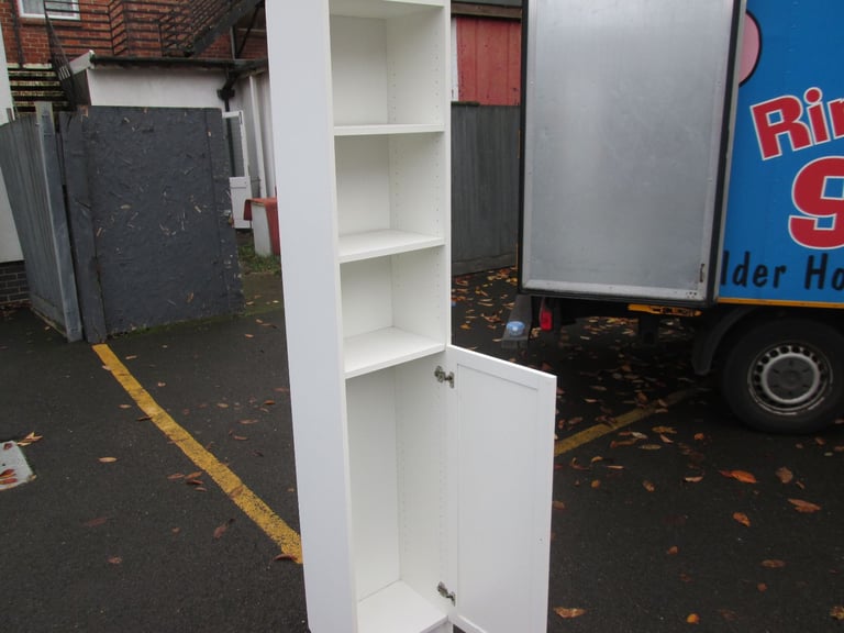 image for IKEA WHITE TALL NARROW SHELF UNIT at HAVEN TRUST CHARITY SHOP