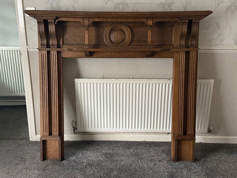 1900 solid oak fire surround 