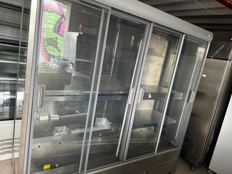 Commercial drinks fridges sliding doors like new cafe shop restaurant 
