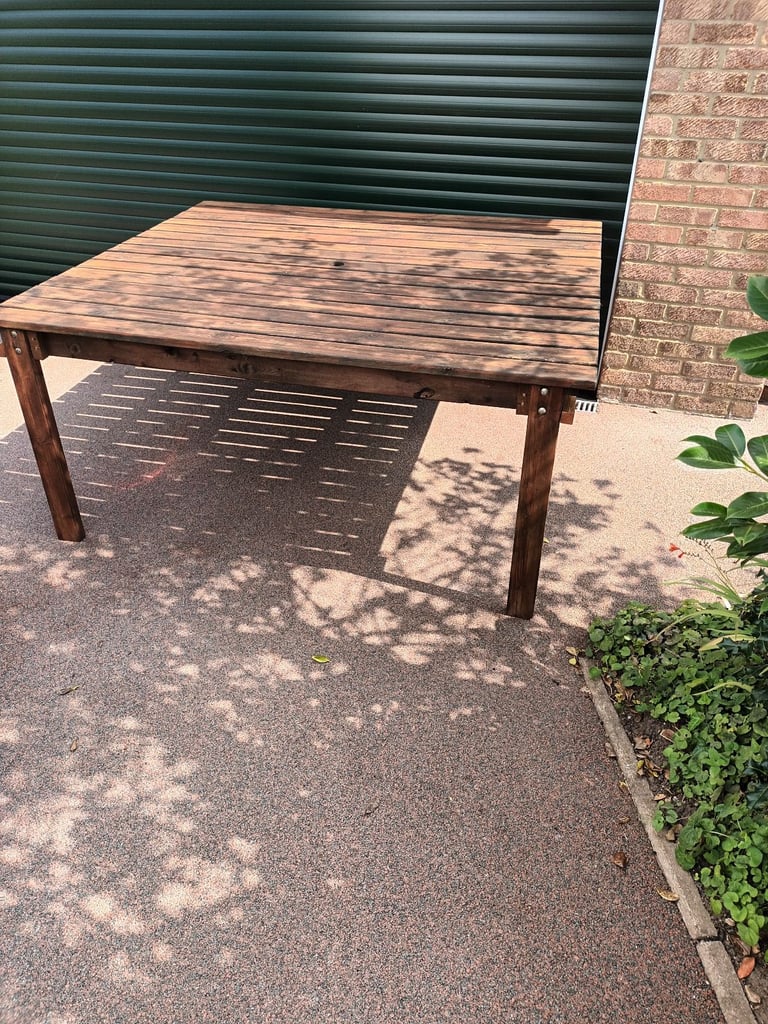 Wooden garden Patio Table, Sits 8 Adults by Charles Taylor