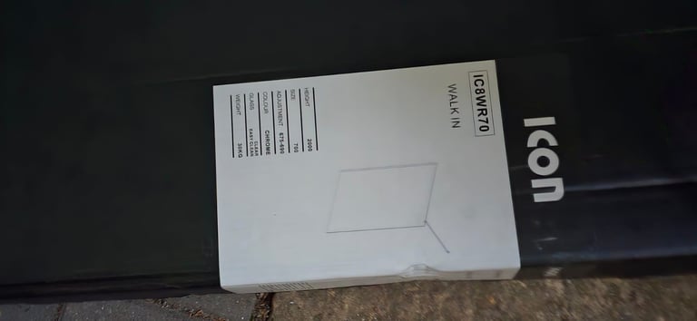 image for Icon Walk-In Shower Screen – 700mm x 2000mm (Brand New, Easy Clean Glass