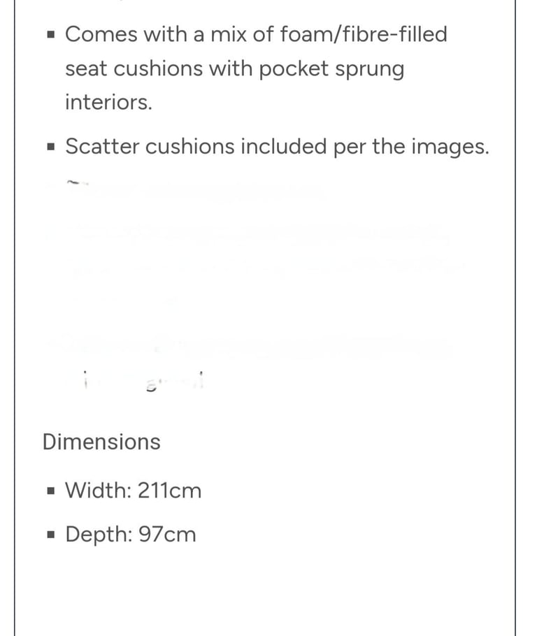 London 3 Seater Fabric Sofa 