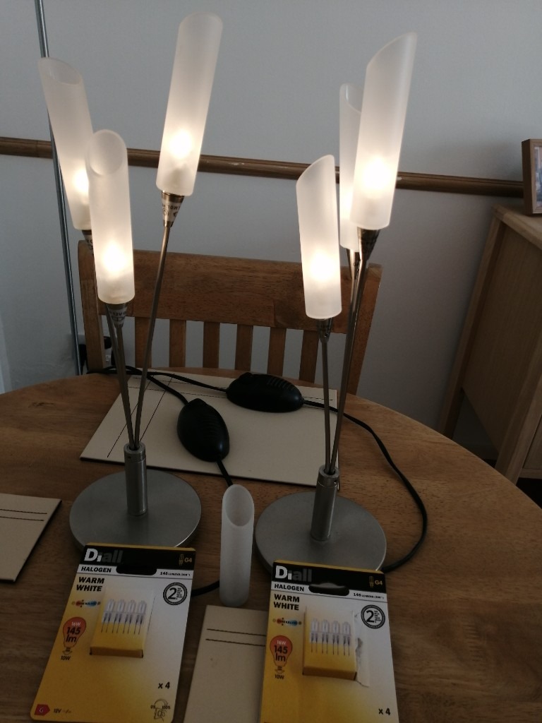 Hyatt triple light table lamps | in Milngavie, Glasgow | Gumtree