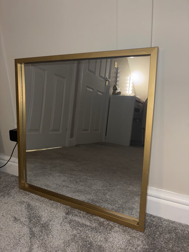 2 gold mirrors 