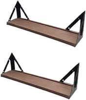 Rustic Floating Shelf, Wall-Mounted Set of 2, Decorative and Storage Wall Shelf