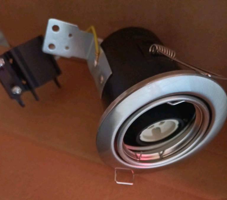 image for Chrome downlight with GU10 LED 5w bulb 