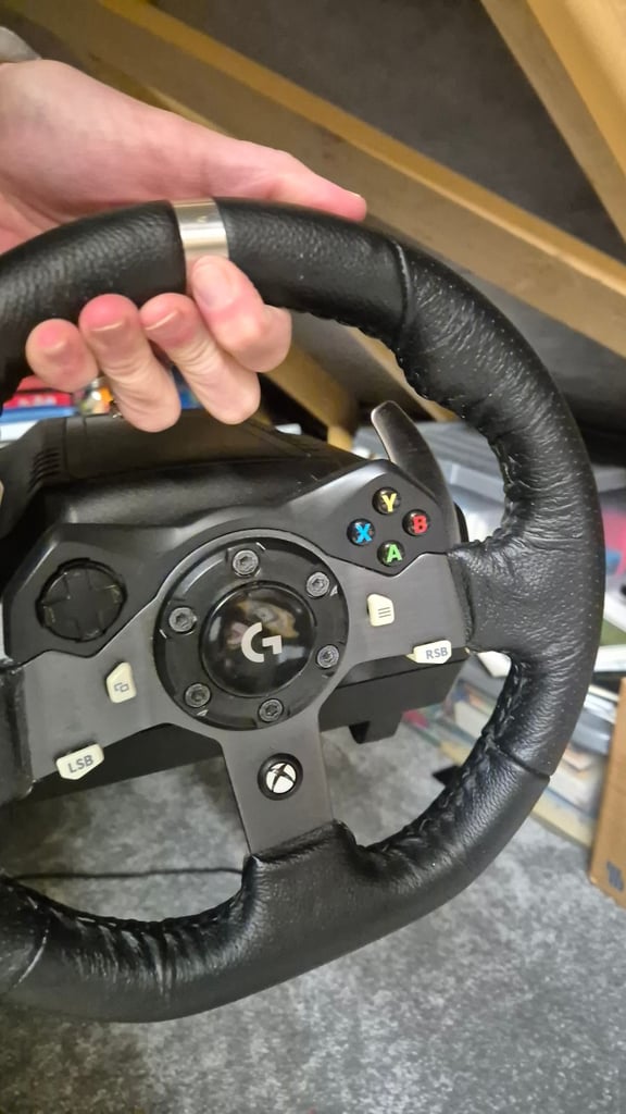 Xbox steering wheel gear stick pedals and stand 