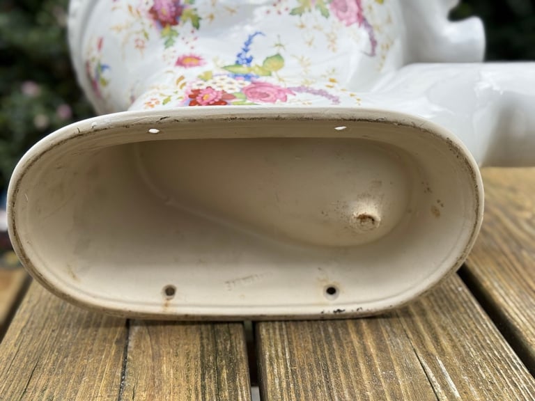 HERITAGE TOILET PAN SET VICTORIAN STYLE FLORAL 