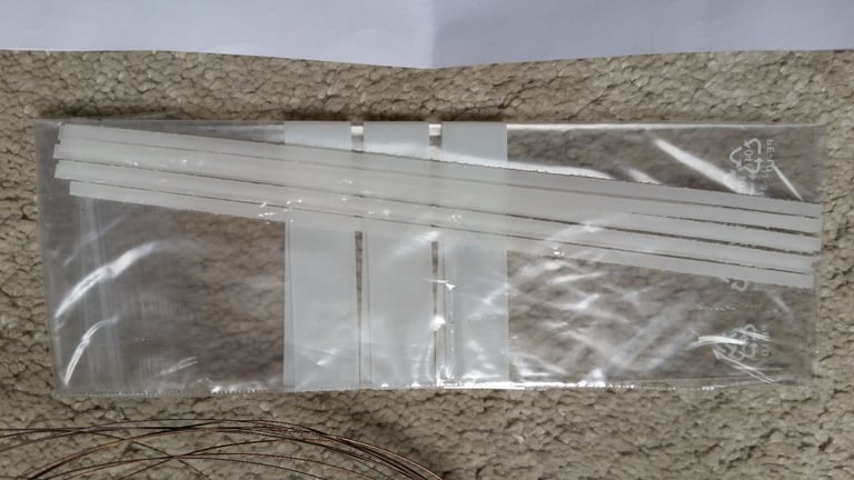 Harpsichord jacks, strings and Delrin