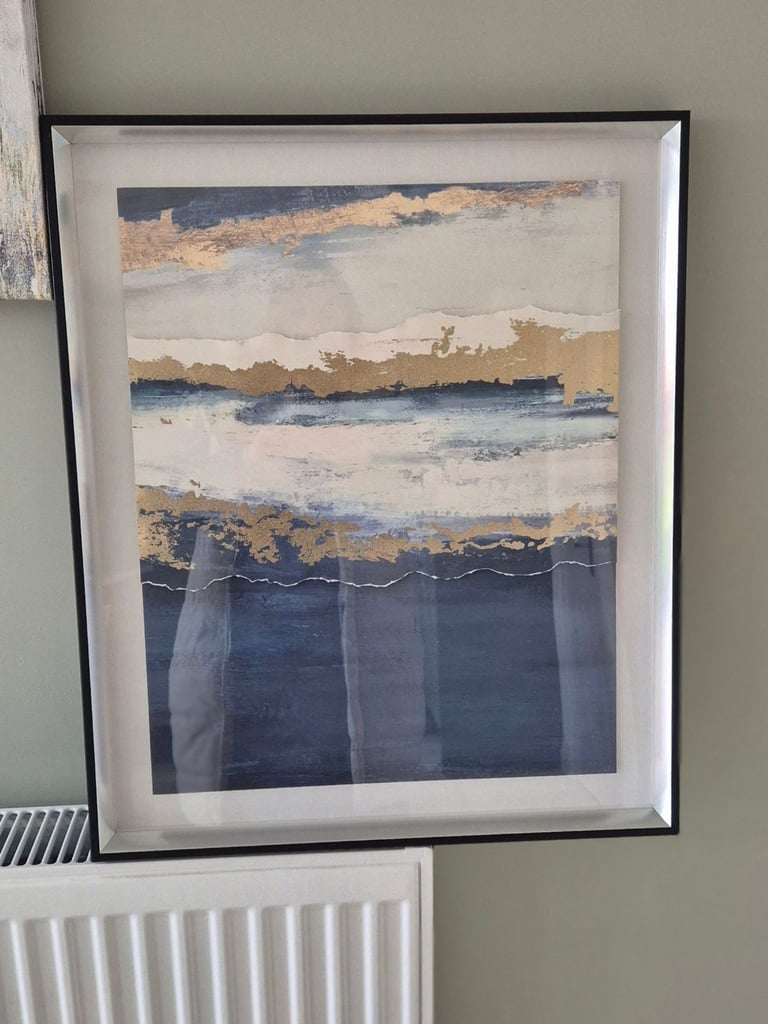 Blue/white/gold modern picture from Next