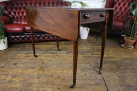 Antique 19th Century Pembroke Table Vintage Mahogany Retro Wooden Furniture 