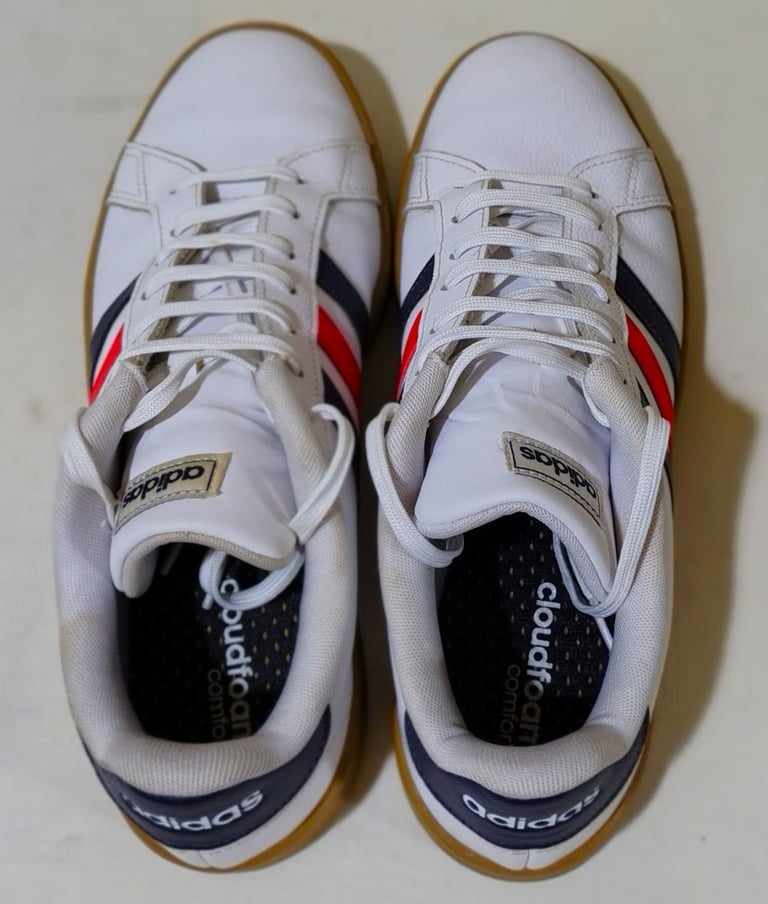 Adidas Trainers Grand Court White Mens Running Shoe UK Size 9.5