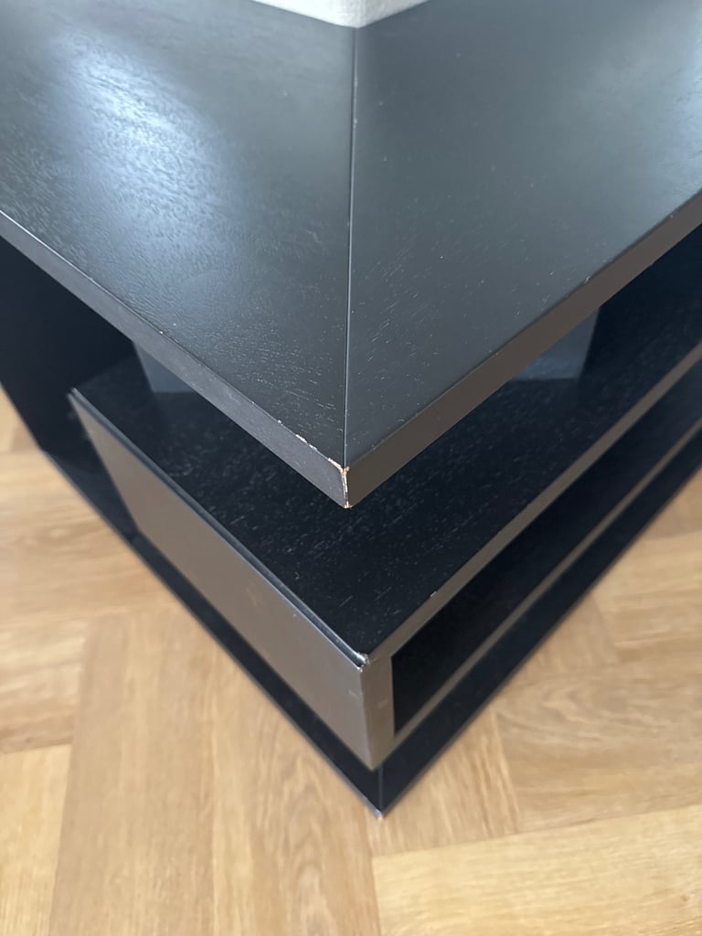 Low bookshelf “L” shaped side table 