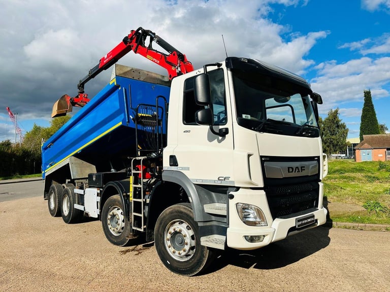 2021 (21) DAF CF 450 8X4 TIPPER GRAB, EPSILON M125 CRANE, EURO 6